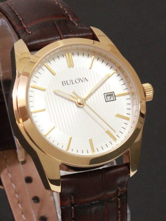 Bulova Accessories - Bulova Classic Collection Ladies Dress Watch Gold Tone Textured Dial 30mm
